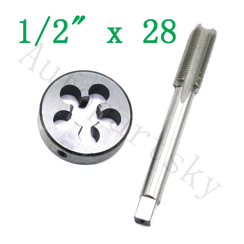 1/2 &quot 28 (1/2&quot x 28) или 5/8 24 (5/8x24) UNF HSS резьбовой кран и штампованный набор новый