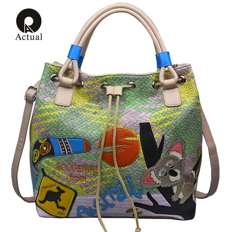 

Actual New Color Bucket Bag Fashion Women Shoulder Bags High Quality Crossbody Messenger Bags PU Leather Designer Women Bags