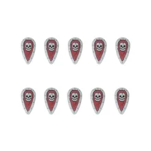 10pcs Printed Skeleton Shield Phantom Ninja Vest Weapon King Dragon Castle Knight crash helmet building block brick Size 3*1.5cm
