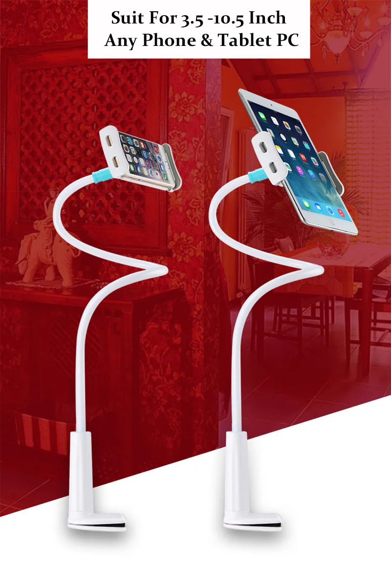 Arvin Гибкий Рабочий стол телефон Подставка для планшета для iPad Pro Mini Air samsung Регулируемый ленивый кровать Tablet крепление для IPhone X XS