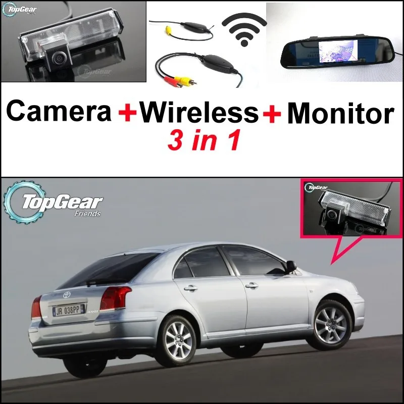 3 в 1 Специальная камера заднего вида+ беспроводной приемник+ зеркальный монитор резервная система парковки для TOYOTA Avensis T250 T270 2003