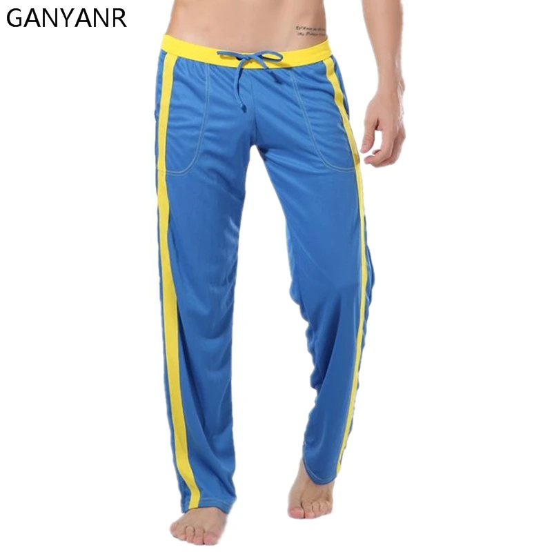 GANYANR Brand Running Pants Men Winter Fitness Crossfit Training Sports Jogger Long Trousers Athletic Loose Jogging Gym Training