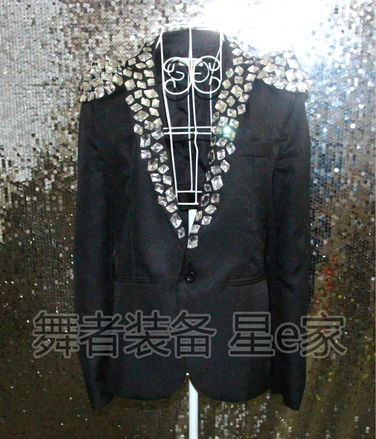 new male singer shrug fashion suit personality male diamond costumes trend dress sequin suit costumes