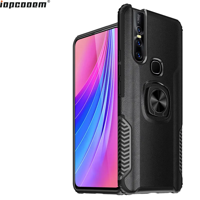 

Phone Cases For VIVO V15 Case luxury Finger Ring Magnetism Stand Shockproof Car stand Armor back cover For VIVO V15 Coque 5.99