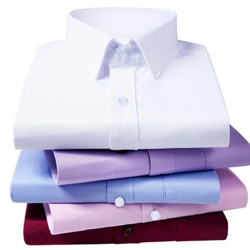 

Business Men Candy Solid Color Single Breasted Camisa,Breathable Comfortable Cotton Slim Fit High Quality Dress Formal Shirts