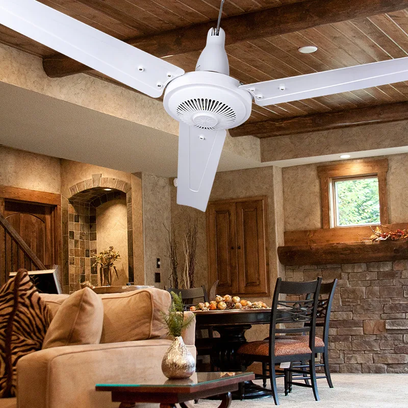 

Arrival New 48 inch Large Size Ceiling Fan Fan Speed Adjustable Electric Fan For Home Office Ventilation Fan White 30W 220V