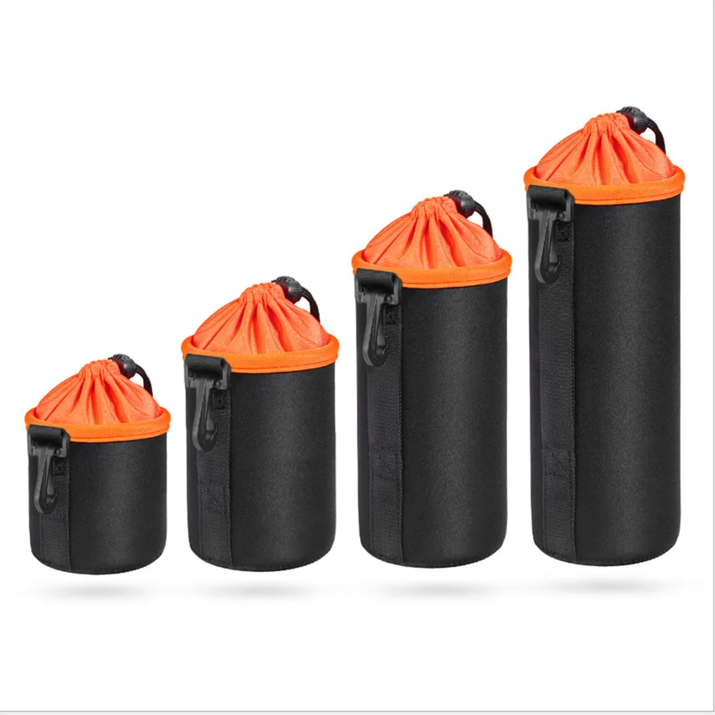 

4Pcs/Set DSLR Camera Lens Protector Bag Soft Neoprene Carry Pouch Case Kit OUJ99