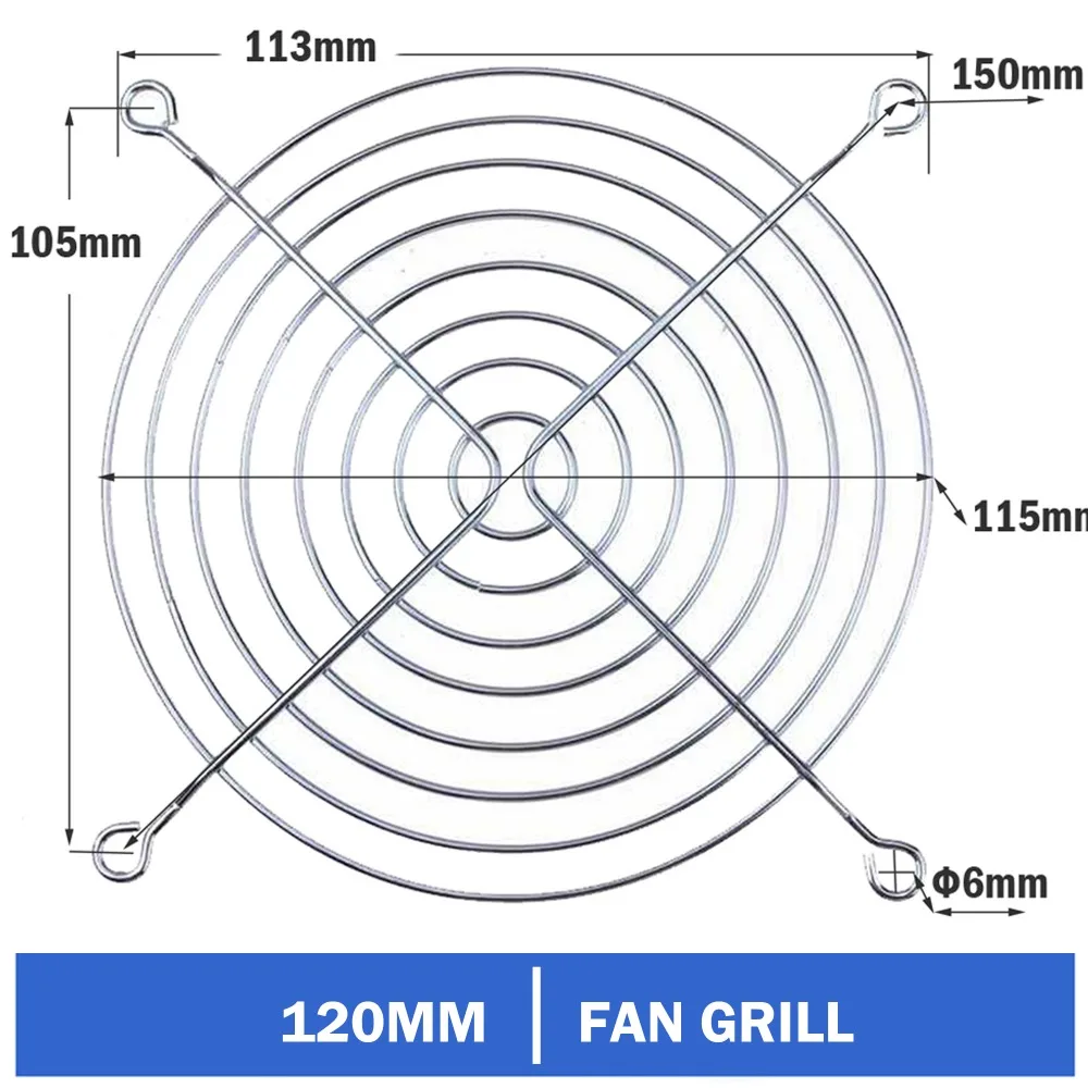 

Freight free 100pcs set Brand New Metal Steel 120mm 12cm Fan Protector Finger Guard Grill Net