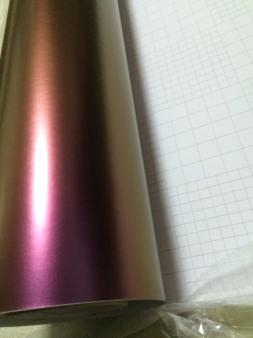 Satin gold purple matte car wrapping chameleon vinyl sheets (4)