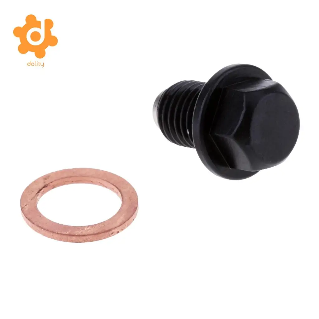 Magnetic Oil Drain Plug Bolt For YAMAHA FZ FJ MT 09 YZF-R1 R6 TRX850 Black