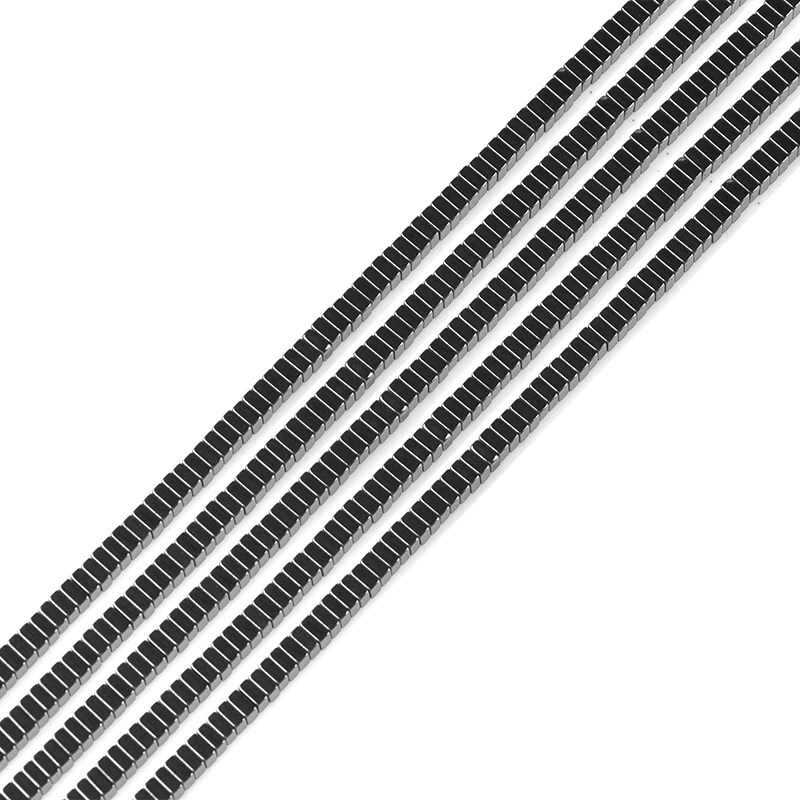 

Black Hematite beads Square shape beads Natural Stone 1mm 2mm 438Pcs 196Pcs beaded for DIY Jewelry bracelet Making accessories