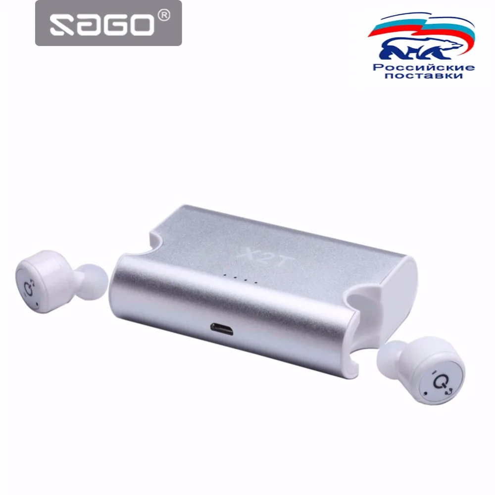 

SAGO True Wireless Bluetooth Earbuds,Portable BT 4.2 Earphone Stereo Surround Sound Earphone with Charge Box for iPhone Samsung