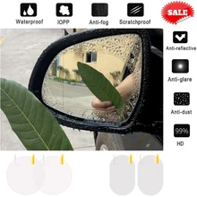 

2pcs Clear Security Rainproof Car Rearview Mirror Film Sticker Anti-fog Protective PET Film Rain Shield Replacement Car-styling