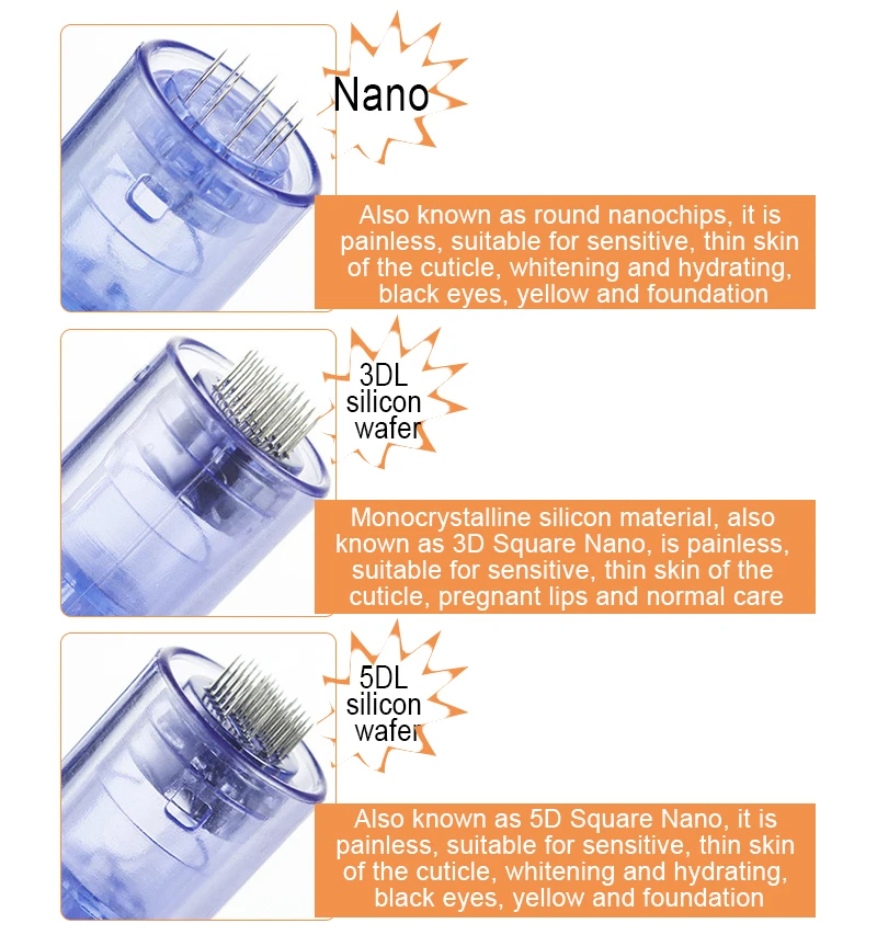 100/50/10 шт. Dr. Ручка Nano MYM иглы-наконечники Microneedling 9/12/36/42/Nano/3D/5D квадратный Nano винт Порты и разъёмы картридж Иглы для татуировки