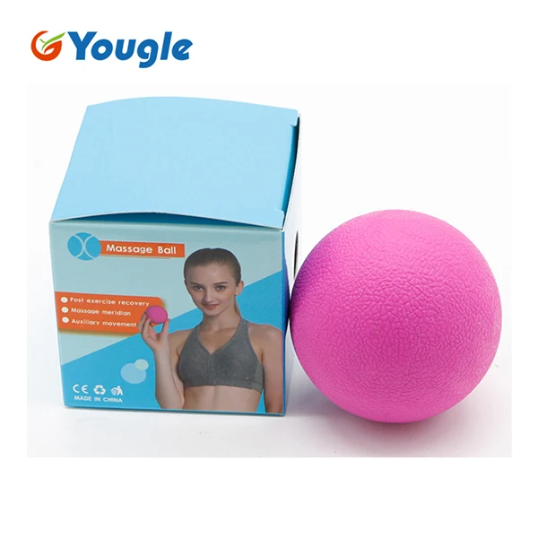 YOUGLE Массажный мяч массажный гимнастический мяч для МФР ТРИГГЕРНАЯ точка терапевтическая, для мышц узлов Йога терапия усталость инструменты - Цвет: Розовый