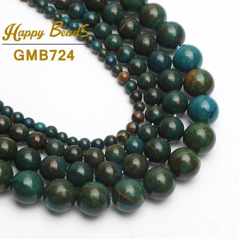 Wholesale Dark Green Imperial Stone Beads For Jewelry Making Natural
