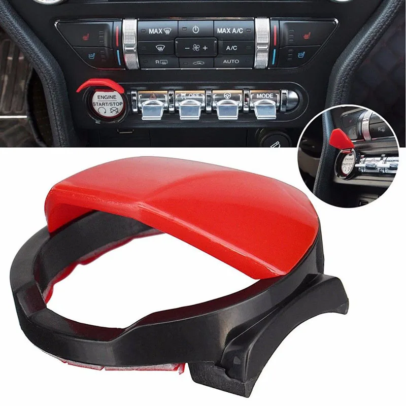 

Car Engine Start Stop Button Push Switch Cover Trim Fit for 2015-2017 Ford Mustang Replacemet Parts