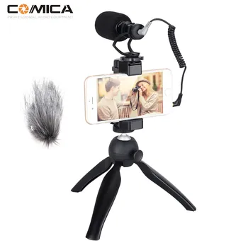 

COMICA CVM-VM10-K2 Smartphone Video Rig Filmmaker Hot Shot Audio Microphone w/ Mini Tripod for iPhone X/8/7/6/6S Samsung Huawei