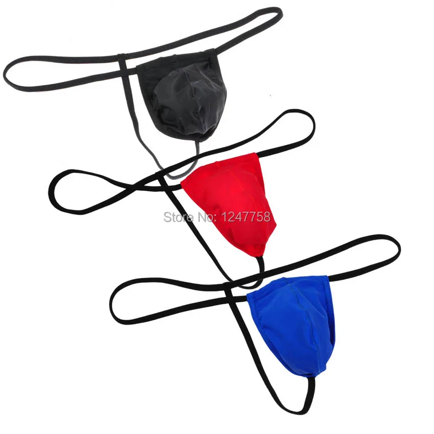 

Men's G-string Swimwear Thong Briefs Underwear Red Pouch String Bikinis Tangas