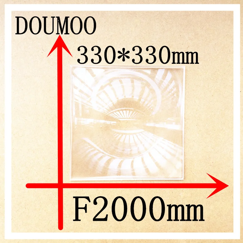 

DOUMOO 330*330 mm long focal length 2000 mm fresnel lens for solar energy collection plastic optical fresnel lens PMMA material