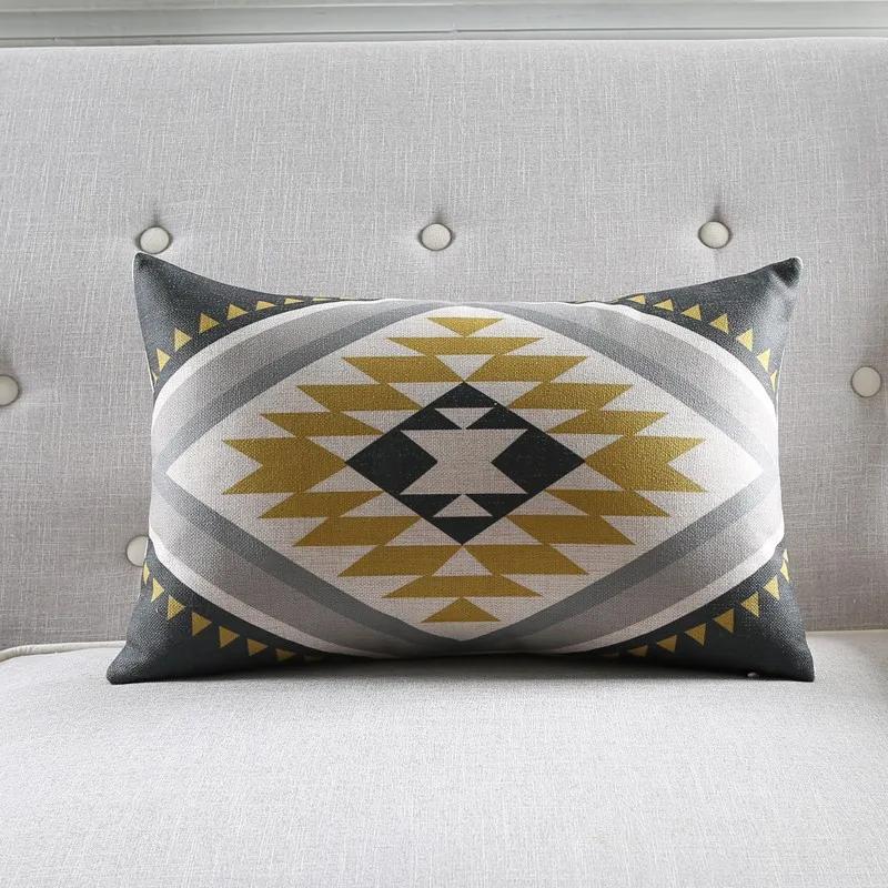 Декоративная наволочка в скандинавском стиле с геометрическим рисунком для дивана, желто-серая наволочка с принтом зебры и цветов, Almofadas Cojines