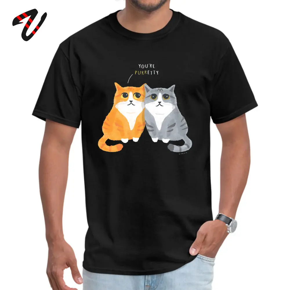 Simple Style Tops Tees ostern Day Graphic O-Neck 100% Cotton Tops T Shirt Youth T-Shirt Purretty Kitties Cute Cat CoupleBuddies Purretty Kitties Cute Cat CoupleBuddies10420 black