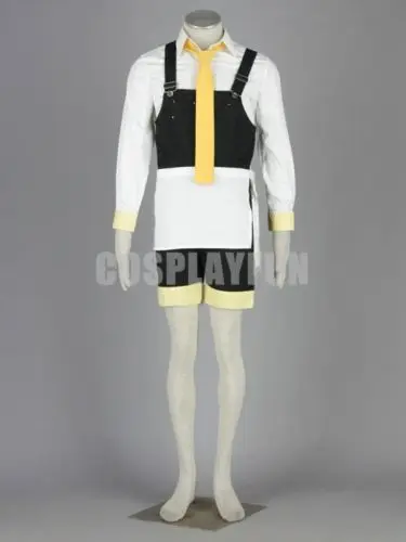 Vocaloid Kagamine Len suspneder брюки косплей полный комплект ну вечеринку костюм|costume gold|costume