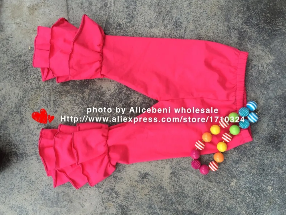 Giggle Moon Remake Girls Polka Dots Pants Loose Style triple Ruffle