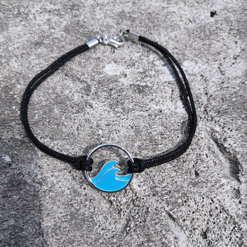 SanLan Beach sea blue Wave Surfer Bracelet For Women Ocean Surfer