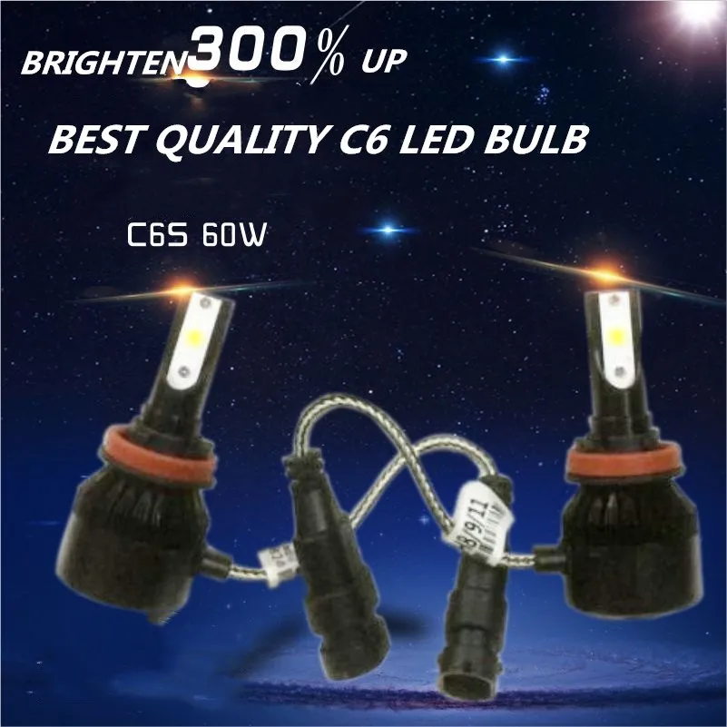CHEAPEST DLAND C6S AUTO LED BULB KIT LIGHT 60W 6400LM HEADLIGHT BEST C6 LED font b