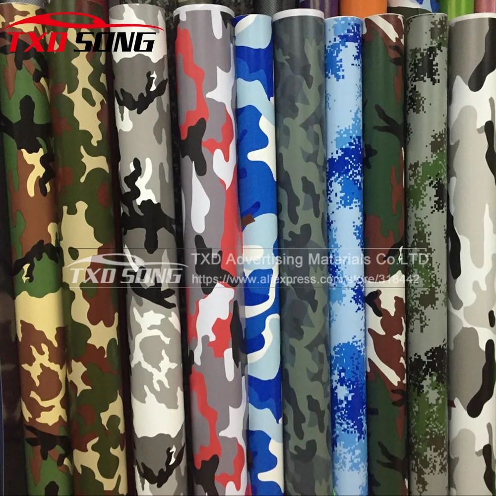

30CM*152CM/Lot Different Car Styling Large Digital Woodland Green Camo Camouflage Vinyl Film Sticker Wrap Desert Camouflage film