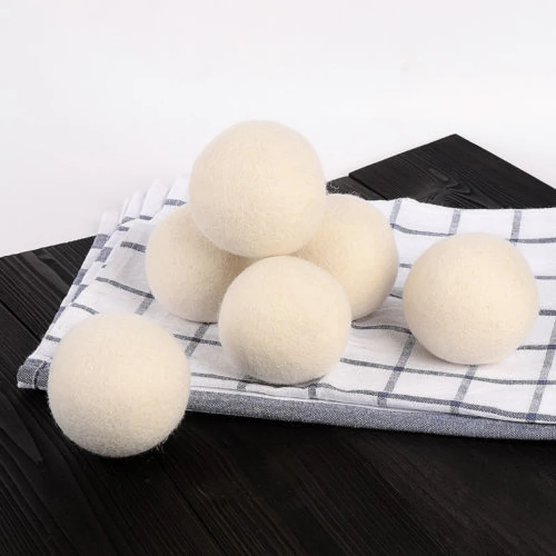 6 шт./лот шарики для стирки сушилка для органической шерсти премиум-класса шарики натуральные многоразовые органические шарики для белья