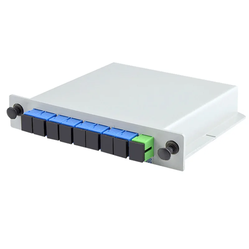 

PLC 1X8 Single mode splitter Fiber Optical Box 1x8 PLC Splitter box FTTH PLC Splitter 1x8 with SC/UPC connector