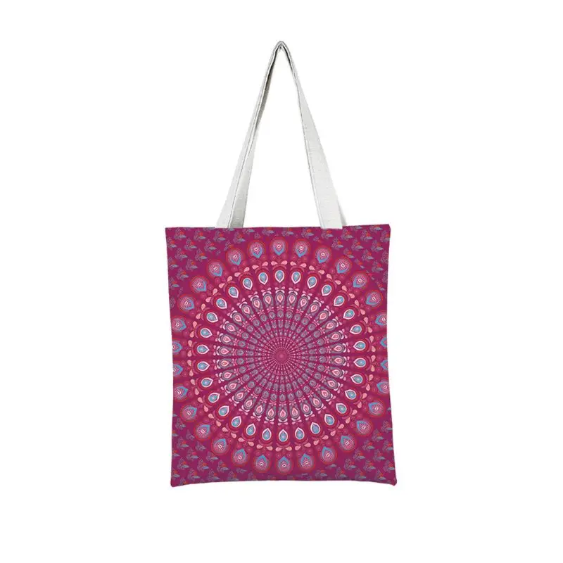 

Mandala Pattern Canvas Tote Bag Shoulder Bag Eco-friendly Shopping Bag