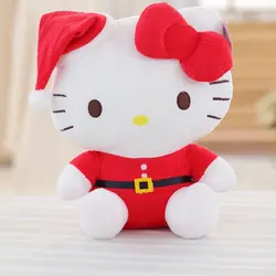 1 шт. Новый 30 см творческий плюша игрушку животных Рисунок «Hello Kitty» Рождественская Санта Клаус кукла аниме KT подарок на день рождения дети MD16