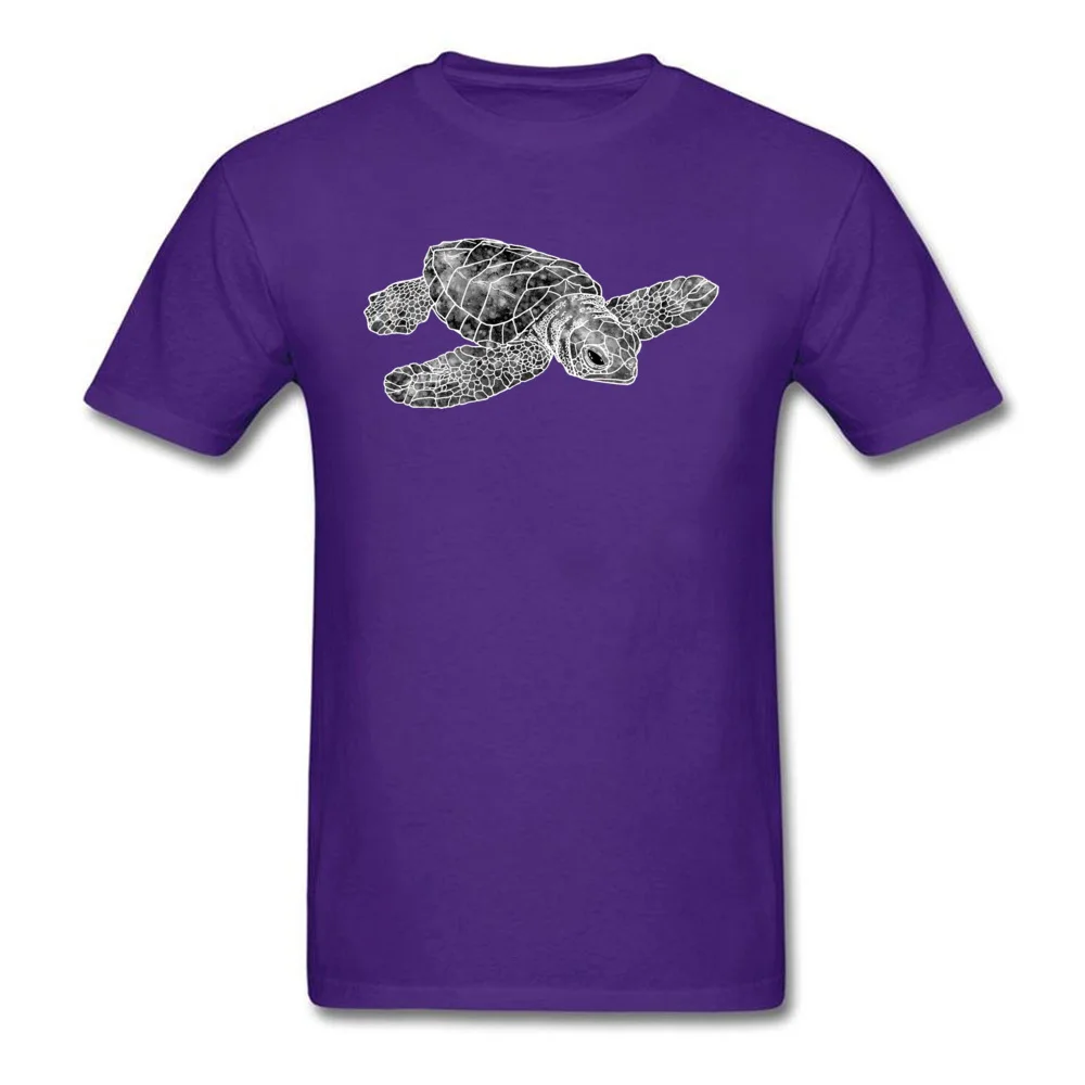 Watercolor Sea Turtle - Black And White_purple