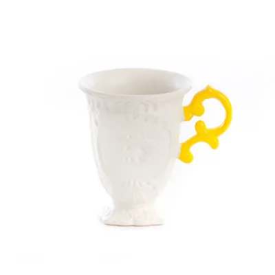 Италия барокко стиль керамическая кружка, чайная чашка/кофейная кружка свадебный подарок художественные украшения 1 шт./лот - Цвет: YELLOW