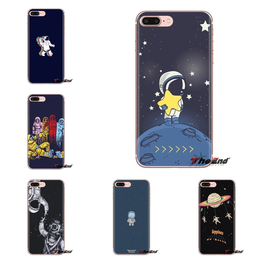 cartoon Spaceman Desktop Wallpaper For Huawei Nova 2 3 2i 3i Y6 Y7 Y9 Prime Pro GR3 GR5 2017 2018 2019 Y5II Y6II Phone Cover Bag |