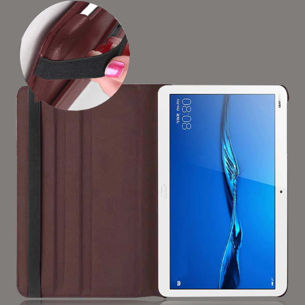 Чехол для планшета huawei MediaPad M3 Lite 10 BAH-W09/AL00 10,1 дюймов, вращающийся на 360 градусов, Защитная крышка для экрана из искусственной кожи