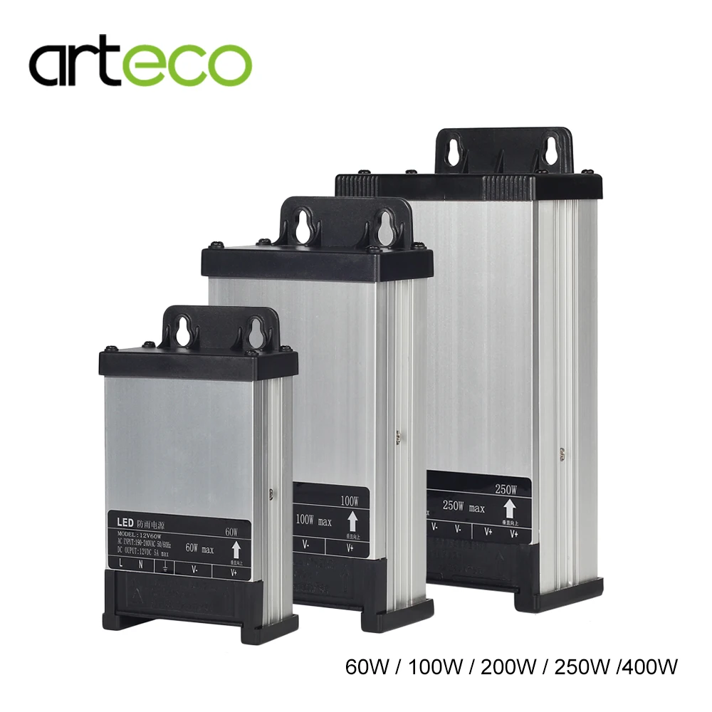 AC220V Rainproof LED Power Supply DC12V 60W 100W
