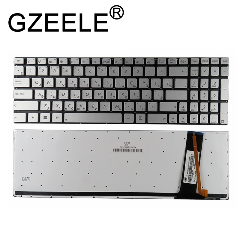 Koop GZEELE Russische RU Toetsenbord voor ASUS N56 N56V N76 N76V N76VB N56DY N76VJ N76VM N76VZ U500VZ N56VV N56VZ U500VZ U500 u500V backlit