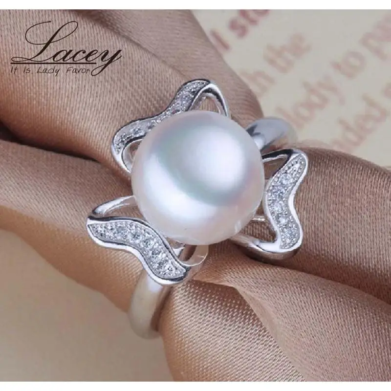 Женское кольцо с пресноводным жемчугом LACEY ювелирное изделие из натурального