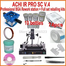 ACHI IR PRO SC V4 BGA паяльная станция+ профессиональная 90 мм 74 шт трафаретов bga реболлинг набор шарики припоя 20 подарок