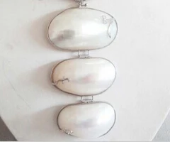 Ddh001810 белый mabe перл кулон ожерелье колье