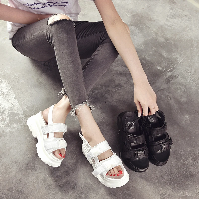 Weweya Euro Size 35 40 Fashion Women Sandals Breathable Ladies Walking Shoes Summer Platform 