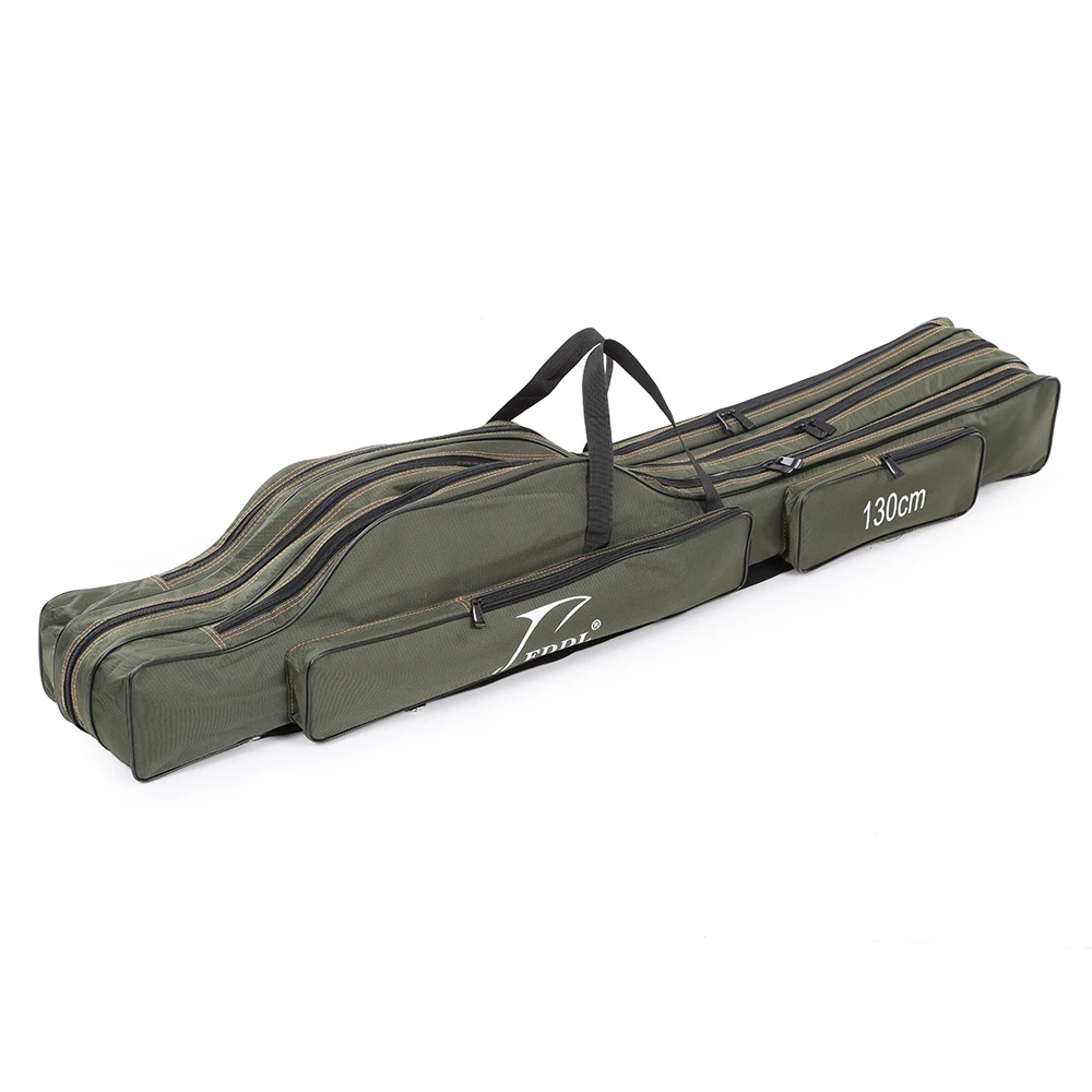 

100/130/150cm Portable Folding Fishing Rod Carrier Canvas Fishing Pole Tool Storage Bag Case Fishing Gear Tackle Fishing Rod Bag