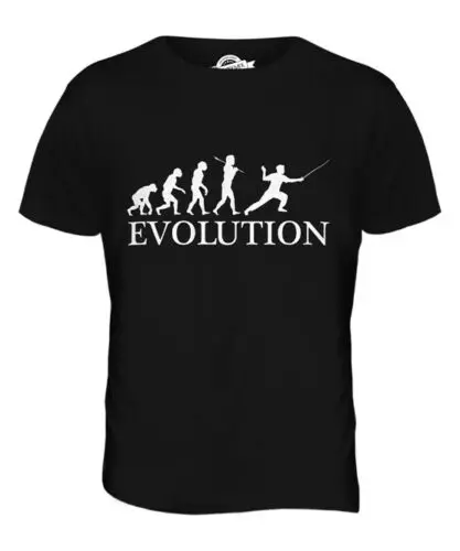 

FENCING EVOLUTION OF MAN MENS T-SHIRT TEE TOP GIFT SWORD CLOTHING
