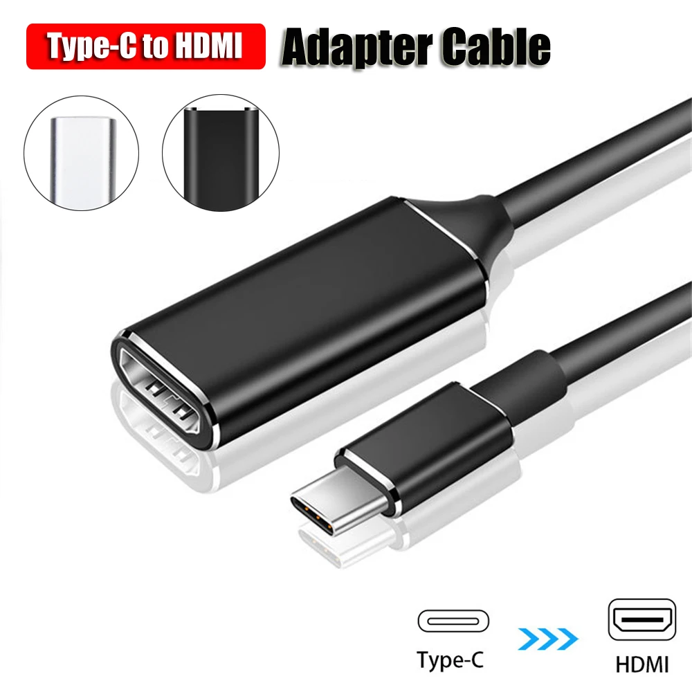 

New Coming USB 3.1 Type C to HDMI Adapter Cable 4K Converter for Macbook Samsung S9 S8 Aluminum Adapter Cable Durable