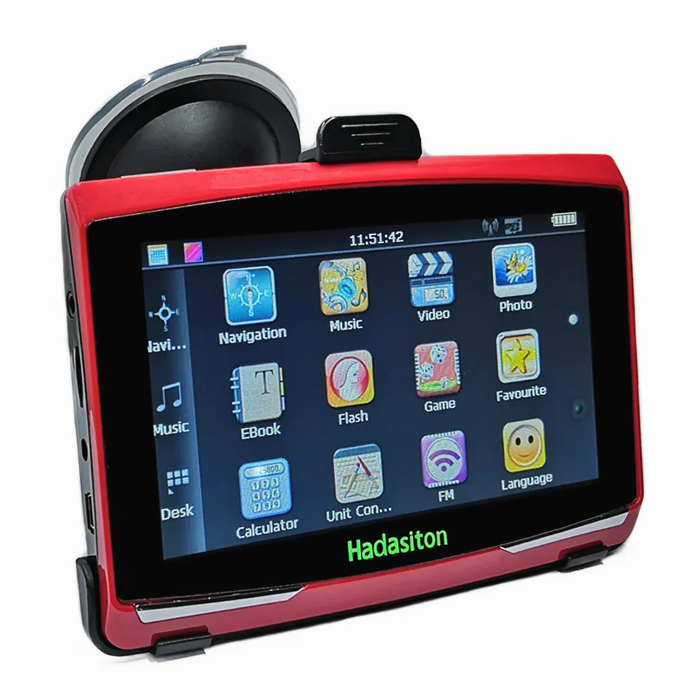 Новый 5 дюймовый автомобильный gps навигатор Sat Nav 8G CPU800M Wince6.0 + fm передатчик мульти