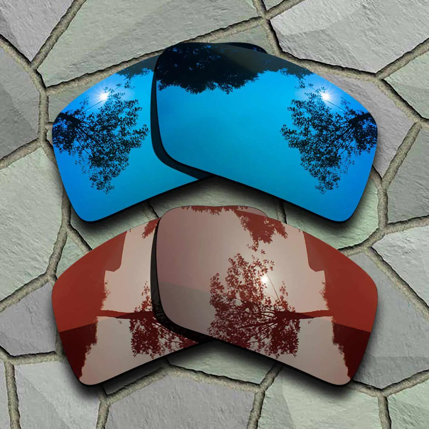 Солнцезащитные очки поляризованные Сменные линзы для Oakley повязка 2-сорта - Цвет линз: Blue-Bronze Brown